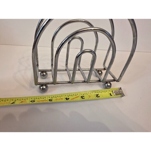 Chrome Metal NapKin Holder & Ball Feet Kitchen Decor - Picture 5 of 5